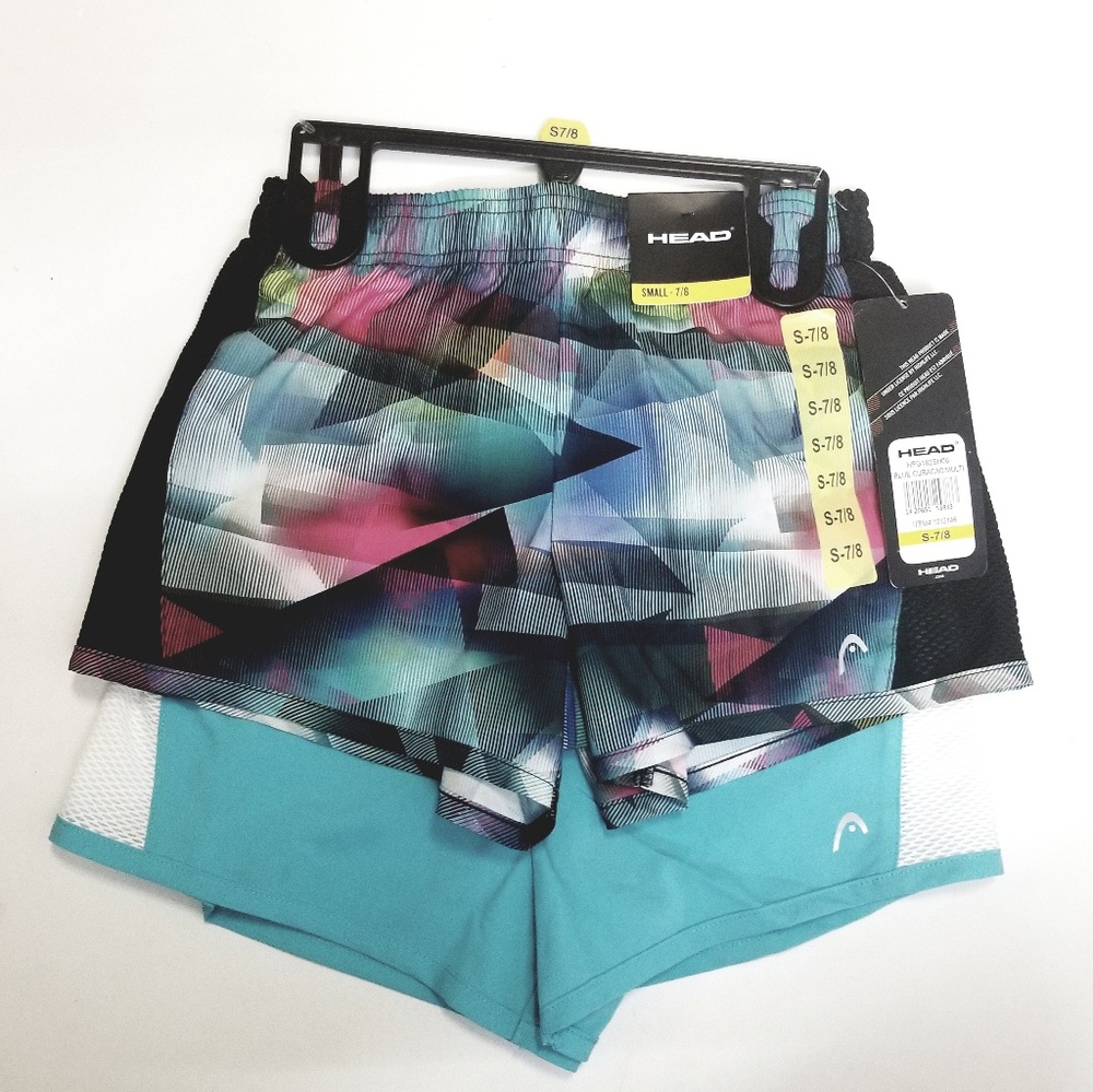 Head girls athletic track shorts pack of 2